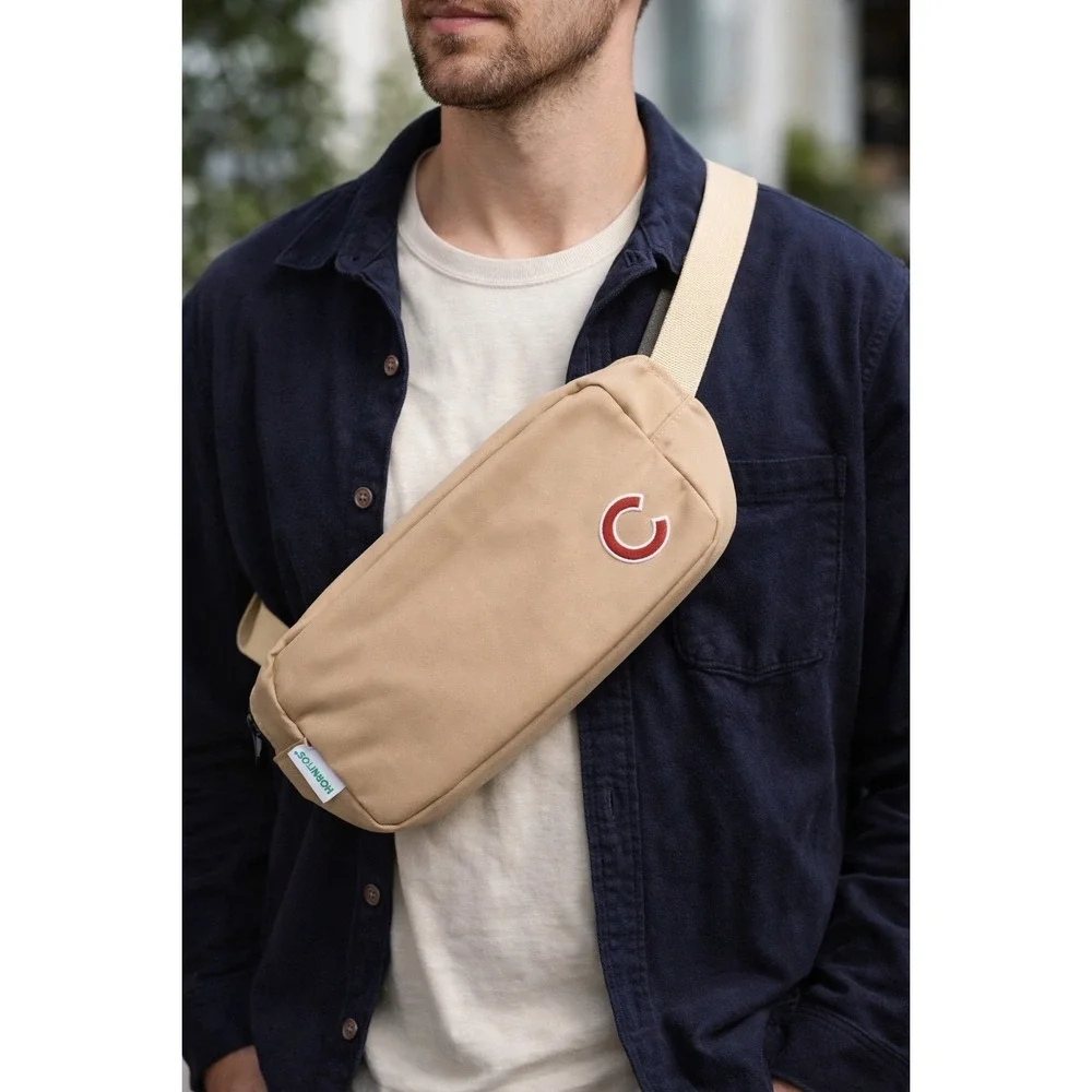 Chicago Cubs Hornitos Sling Bag Oversized Fanny Pack Crossbody Tan Hidden Carry